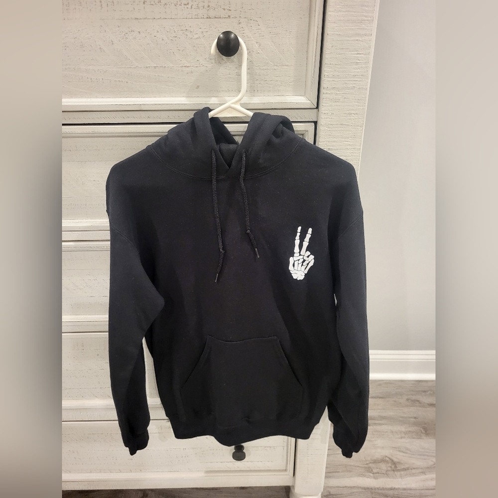 Peace Sign Black Hoodie